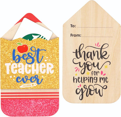 Wooden Cute Pencil Gift Card Holder 3.36x6 inches, Graduation Cash Holder for Class of 2026, Teacher Appreciation Gifts, Creative Money Gift Idea for Students, Teacher Gift, Teacher Appreciation Gifts