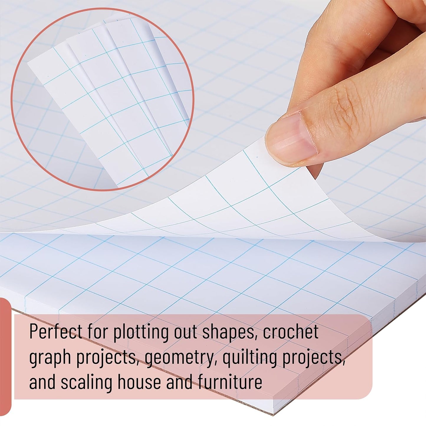 Mr. Pen- Graph Paper pads 8.5 x 11 Inches, 2 Pack, 55 Sheets/Pack, 2x2 (2 Squares Per Inch), Blueprint Grid Paper Pads 8.5 x 11, Math Notebook