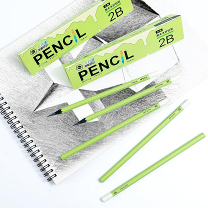 M&G Wood-Cased HB Pencils, 30 Count Green Barrel Black Wood, Hexagonal #2 HB Soft Bulk Pencils for School, Office, Unsharpened, No Eraser, Anti-Bite Tip, for Writing, Drawing & Sketching