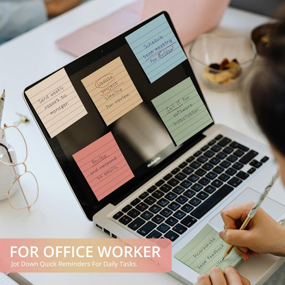 Sticky Notes, 36 Pads, 3x3 Inches Self-Stick Note Pads, Perfect for Office, Study, and Daily Life Organization - Bright