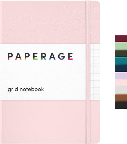 PAPERAGE Lined Journal Notebook, (Black), 160 Pages, Medium 5.6 in x 8 in - 100 GSM Thick Paper – Hardcover Journaling Notebook for Work, School & Note Taking