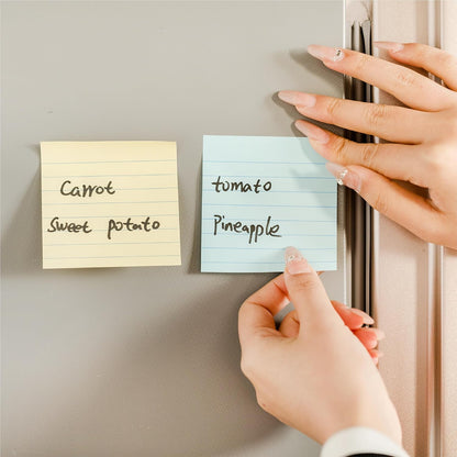 Mr. Pen- Lined Sticky Notes, 3" x 3", 12 Pads, 60 Sheets/Pad, Morandi Color, Bulk Sticky Notes with Lines, Ruled Post Stickies, Memo Pads, Self-Stick Note Pad for Office, School, Home, Study