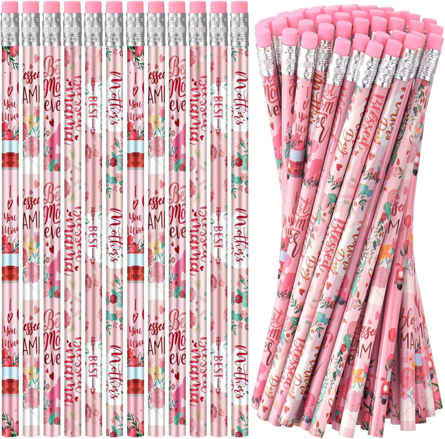 Fullhawl 120 Pcs Witch Party Favor Pencil Bulk Pink and Green Pencil Gift Witch Party Favors for Office School for Pink and Green Movie Supplies