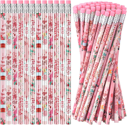 Fullhawl 120 Pcs Witch Party Favor Pencil Bulk Pink and Green Pencil Gift Witch Party Favors for Office School for Pink and Green Movie Supplies