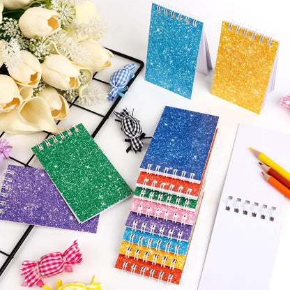 Hooqict 24 Pack Small Pocket Notebook Mini Notebooks Bulk Small Spiral Notepads with 8 Colors, Memo Note Pads for Kids, Work, Office, School, 3.9 x 2.4 Inches