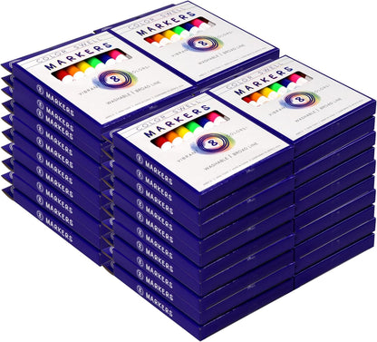 Color Swell 8-Pack Broad Line Markers – Washable, Non-Toxic, Ideal for Kids, Students, Adults, and Classroom Activities