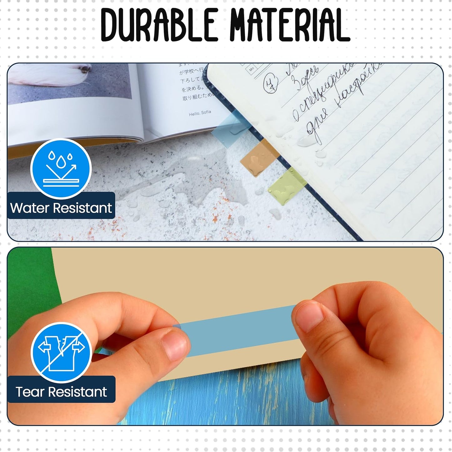 Essex Wares - 300 Pieces - Transparent Sticky Notes Tabs with Case - 5 Light Pastel Colors - 3 Cases - 1.8" x 0.4" - 60 Pieces - Pop Up Index Tabs - Book Flags for Annotating - Book Sticky Tabs