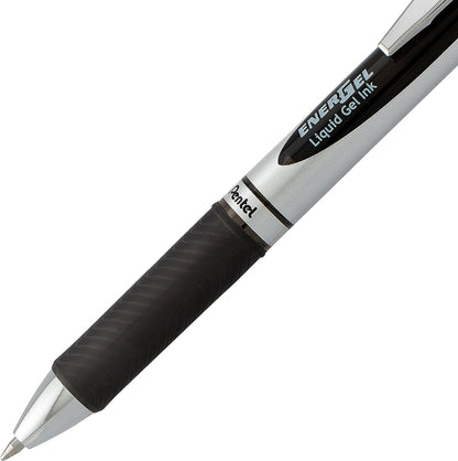 Pentel EnerGel RTX RT Liquid Gel Pen, Med, Metal Tip, (0.7mm), Blue Ink, Box of 12 (BL77PC12C1)