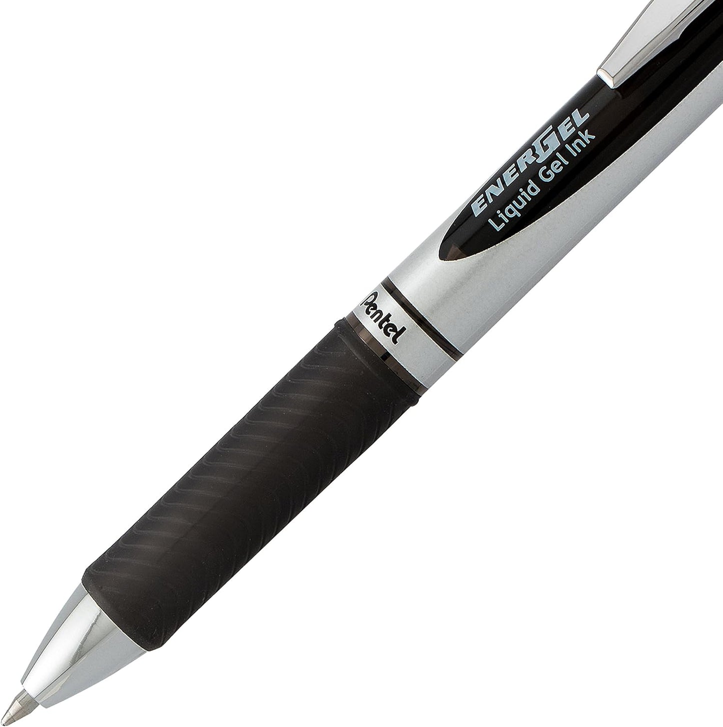Pentel EnerGel RTX Retractable Liquid Gel Pen, Medium Line, Metal Tip, Pink/Violet Ink, 2-Pack (BL77BP2PV)