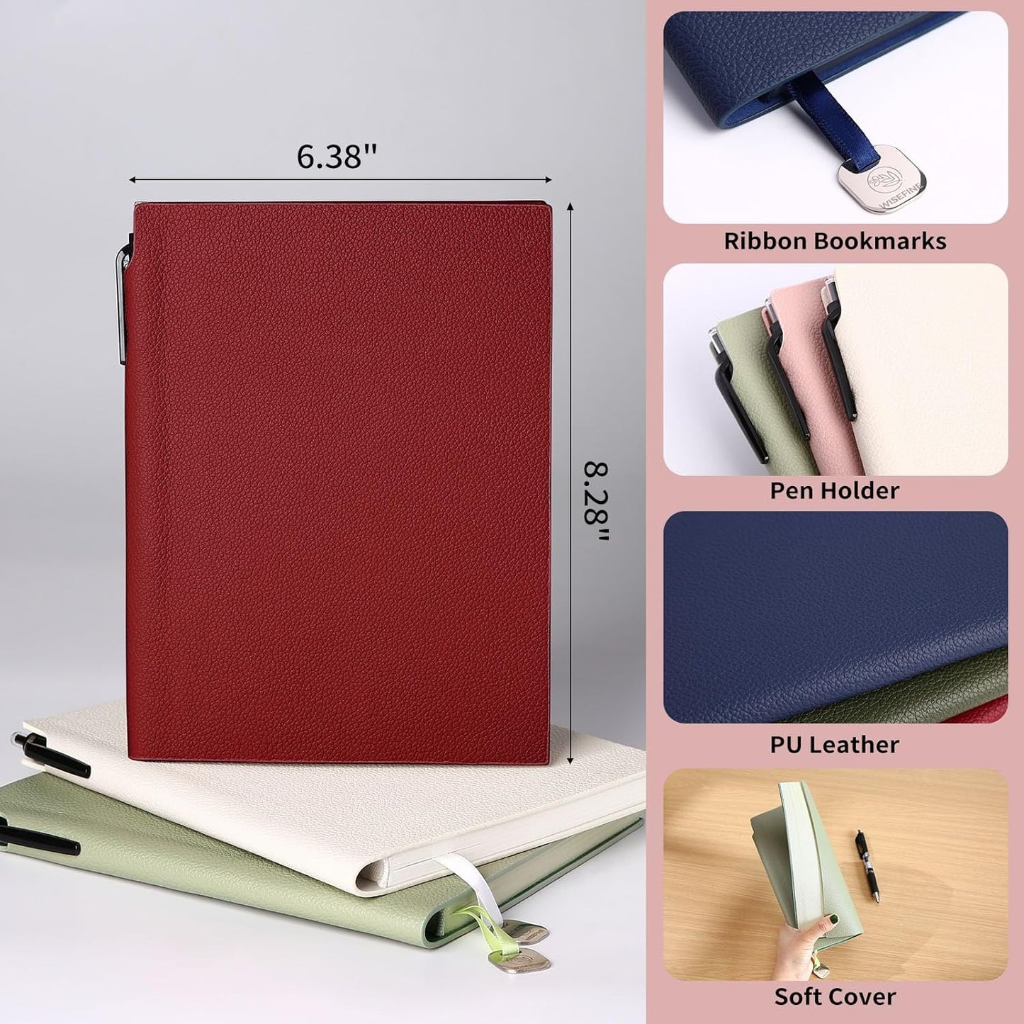 Lined Journal Notebook for Women A5 Softcover Journals for Writing 160 Pages Daily Journaling College Ruled Notebooks for Work School Note Taking, Business 6.38'' X 8.28''