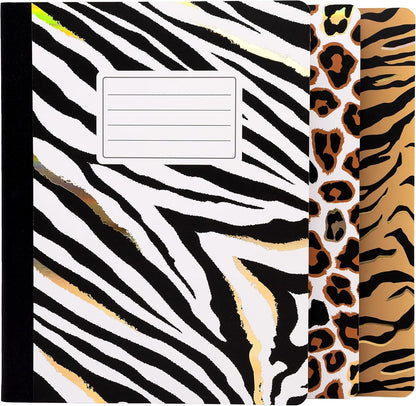 Pukka Pad, Composition Notebooks - 3 Pack of Journals Featuring 140 Pages of College Ruled 80GSM Paper with Sturdy Cover Stock - 9.75 x 7.5in - Bloom