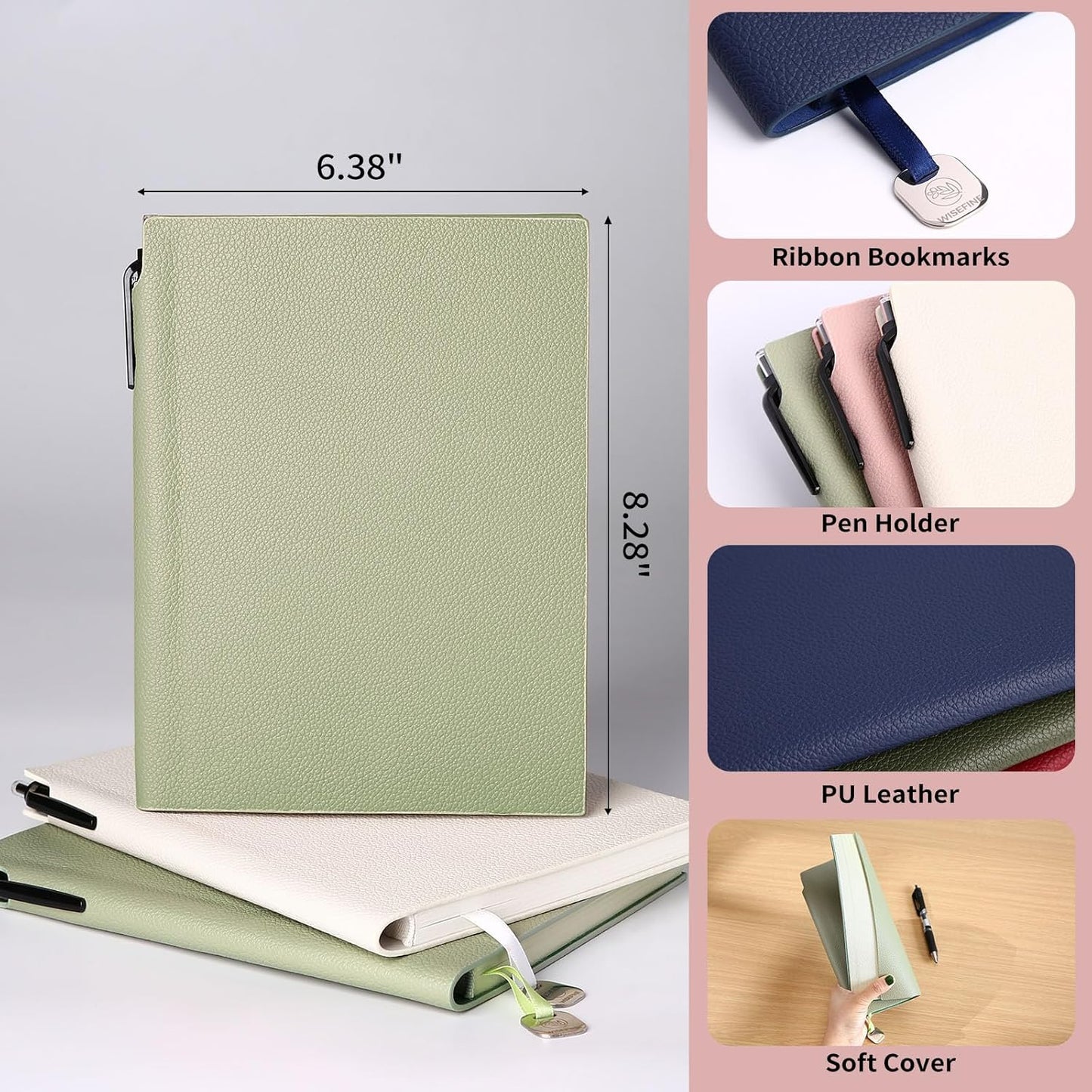 Lined Journal Notebook for Women A5 Softcover Journals for Writing 160 Pages Daily Journaling College Ruled Notebooks for Work School Note Taking, Business 6.38'' X 8.28''