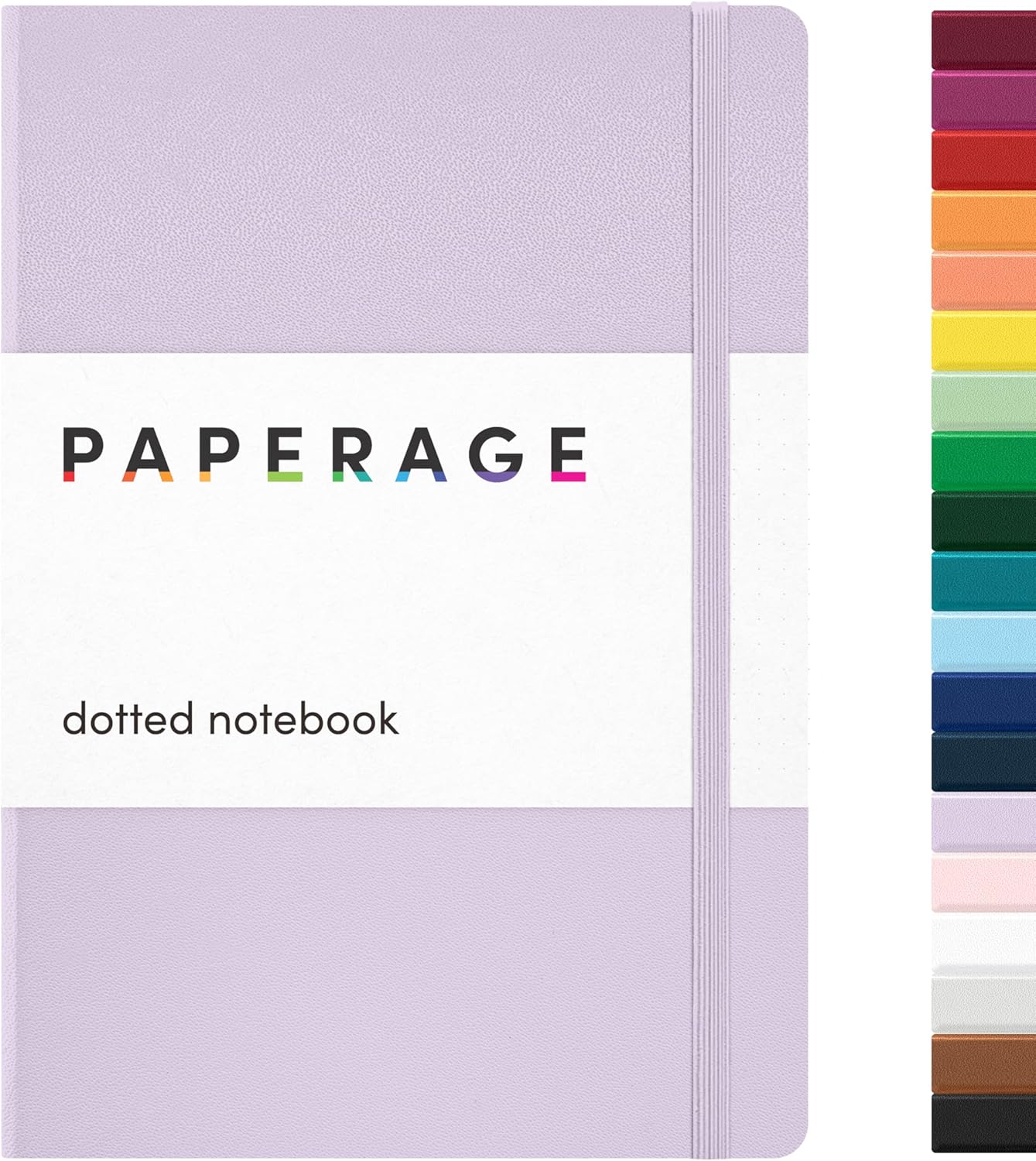 PAPERAGE Lined Journal Notebook, (Black), 160 Pages, Medium 5.6 in x 8 in - 100 GSM Thick Paper – Hardcover Journaling Notebook for Work, School & Note Taking