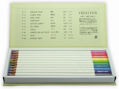 Tombow 51526 Irojiten Colored Pencil Dictionary Set, Woodlands, Set of 30. Beautifully Crafted Wax-Based Colored Pencils with Enamel Finish