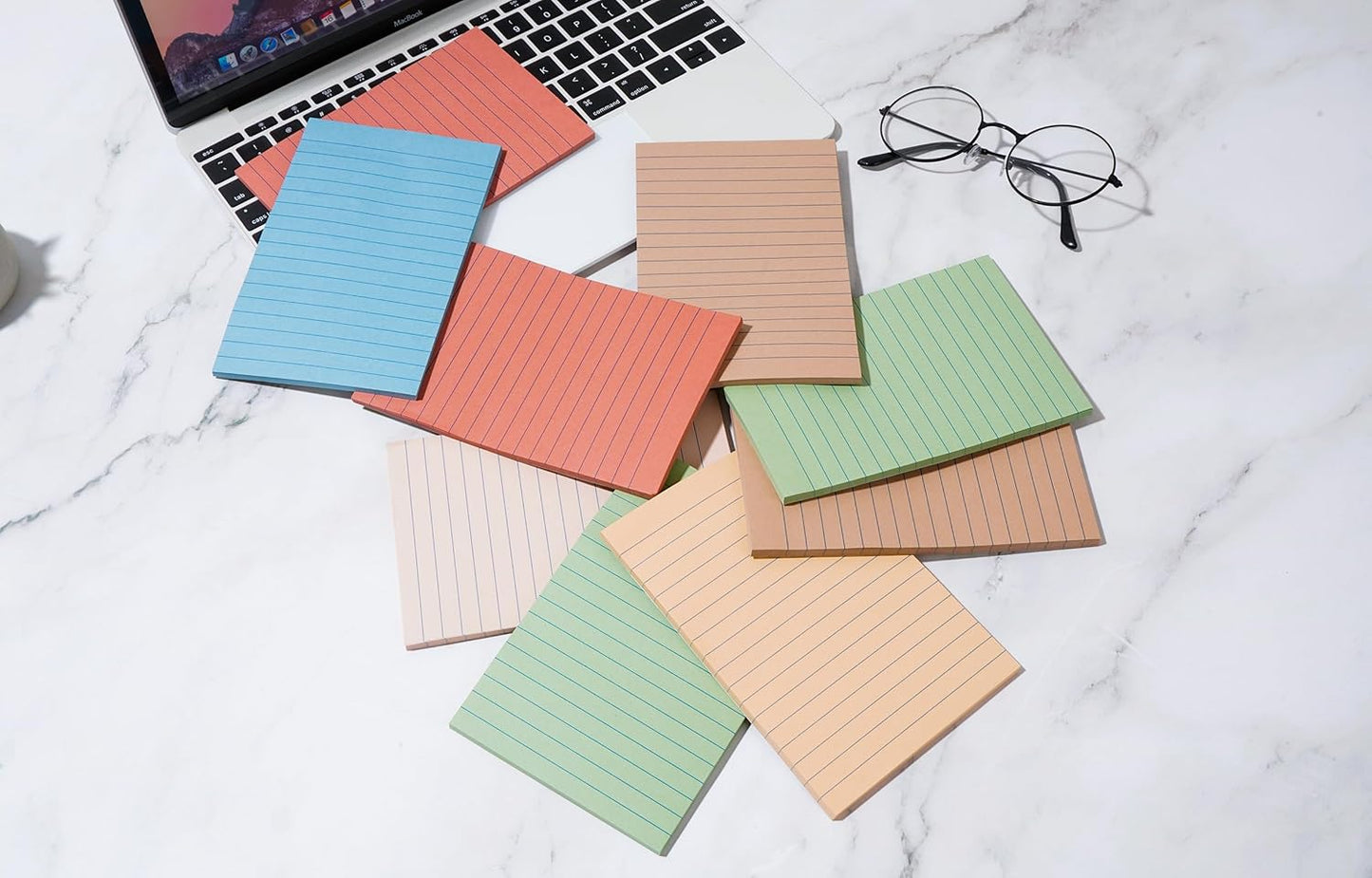 9 Pads Lined Sticky Notes 4x6 inch Post, Yellow, Clean Removal, Self-Stick Pads, Large Sticky Notes Easily Used for Home, Office, School, 40 Sheets/Pad