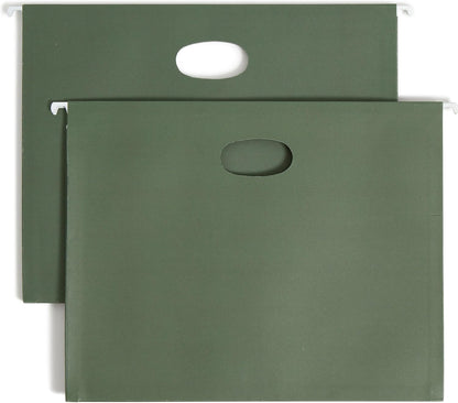 Smead Hanging File Pocket with Full-Height Gusset, 3-1/2" Expansion, Letter Size, Standard Green, 10 per Box (64220)