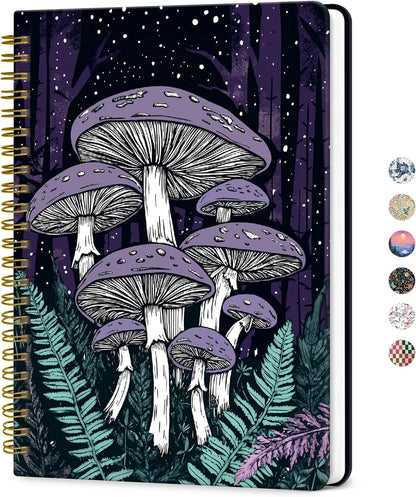 ZOTIA Lined Spiral Journal for Women, A5 Cute Hardcover College Ruled Notebook for Work, School & Note Taking, Aesthetic Writing Journal, 140 Pages (5.8" x 8.3"), Blue Floral