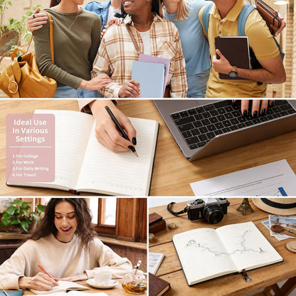 Lined Journal Notebook for Women A5 Softcover Journals for Writing 160 Pages Daily Journaling College Ruled Notebooks for Work School Note Taking, Business 6.38'' X 8.28''