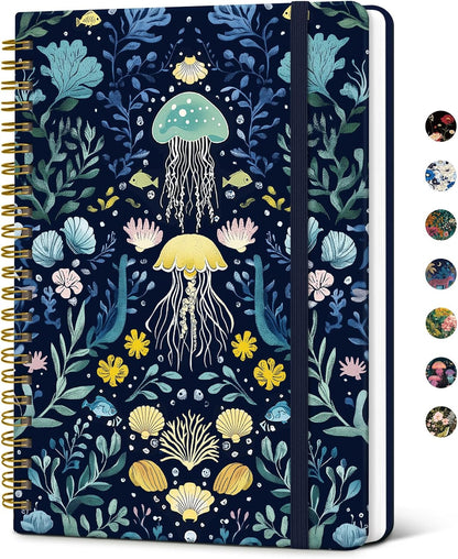 Taja Lined Spiral Notebook Journal for Women A5(5.8" × 8.3"), Cute Hardcover Notebook for Work, School & Note Taking, Pretty College Ruled Journal for Writing, 140 Pages, Sunset
