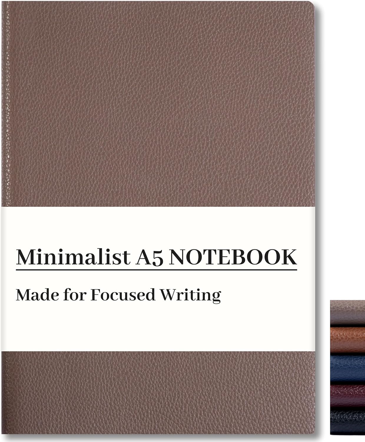 CAGIE Lined Journal Notebook for Men & Women,176 Pages A5 Medium Size, Softcover Leather Journals for Writing, College Ruled Notebook for Work & School, 100 GSM Thick Paper (5.7'' x 8.3'') (Burgundy)