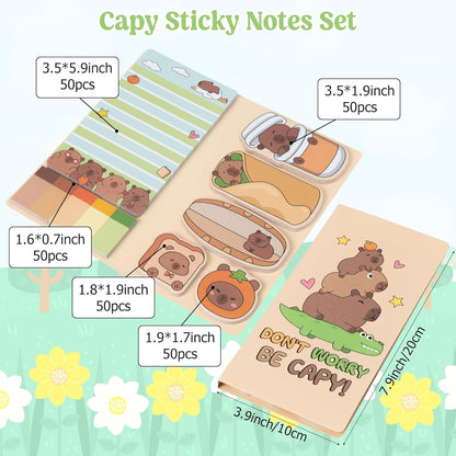 B1ykin Cute Sticky Notes Set - Stay Alive Skeleton Shaped Self-Stick Notes Pad, 550 Sheets Writing Memo Pages Sticky Notepad for Teacher Appreciation Gifts, School Office Supplies (Funny Skeleton) - Colors B