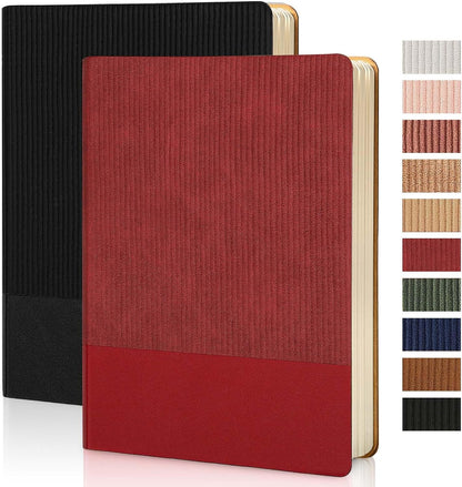 Lined Journal Notebook for Work College Ruled Note Book 5.79"x8.27"A5 PU Leather Daily Journaling 216 Pages for Women Men Writing Home School Supplies Business (Dark Green)
