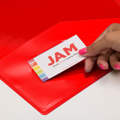 JAM PAPER Plastic 0.75 inch Binder - Clear 3 Ring Binder - Sold Individually