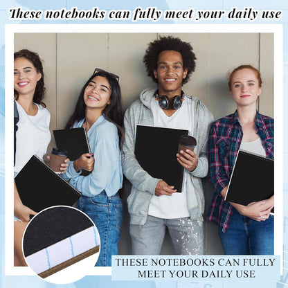 MotiMind 4 Pcs Legal Pads Landscape Notebooks Hole Punched Top Spiral Bound Notebooks 11 x 9.5 Inch College Ruled Drawing Notepad Tear Line for Removal 50 Sheet Office Steno Book(White)