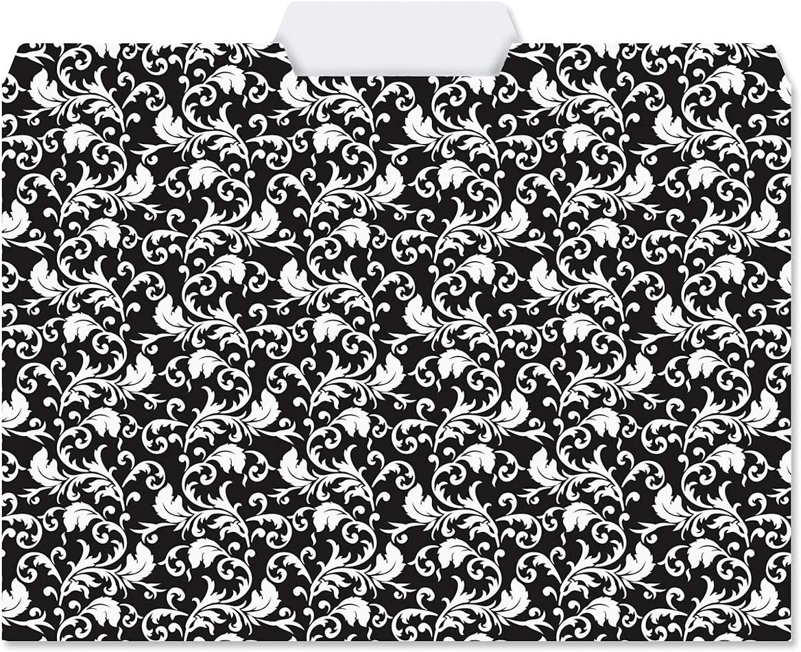 Current Floral Fun File Folders Value Pack - Bulk Set of 24, 6 Pretty Decorative Designs, 1/3 Cut Tabs, Heavy-Duty Paper Stock, Office Supplies for Home & Work, 9-½” x 11-¾” Letter Size
