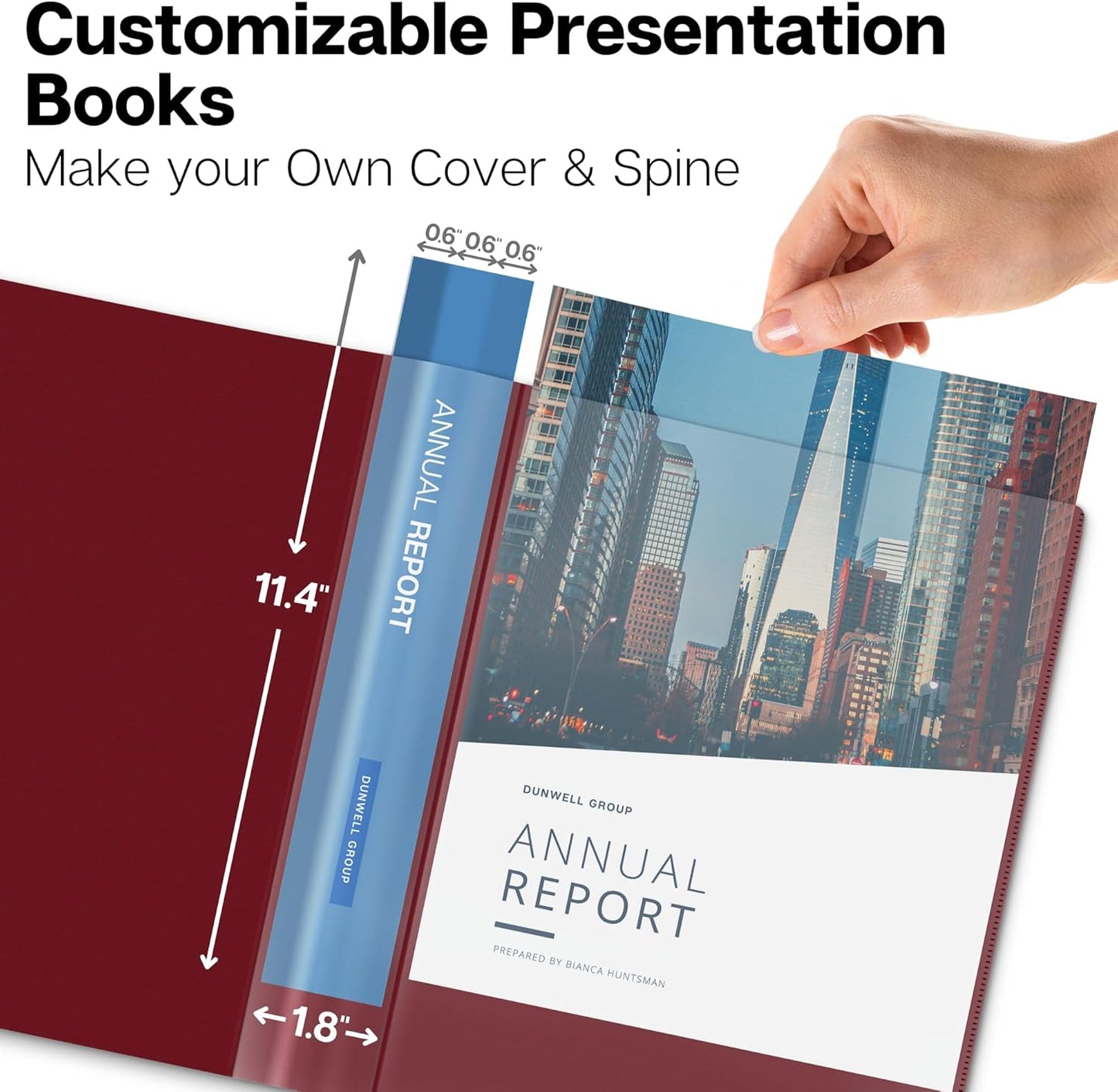 Dunwell Presentation Binder 24-Pocket, Displays 48 Pages, 8.5x11 Portfolio Binder with Plastic Sleeves, Storage and Organizer for Documents, Certificates, Projects, Photos (3 Pack, Black)