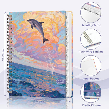 Planner 2026-2027, Weekly and Monthly Academic Year Calendar Planner, July 2026 - June 2027, Daily Agenda Book for Office School Supplies, A5(6.3'' x 8.5'')