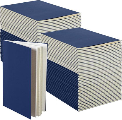 Mimorou 100 Pcs Journals Notebooks Bulk - Kraft Softcover A5 Small Notebooks 5.5 Inch x 8.3 Inch Notepads with 60 Page 30 Sheet for Writing Sketch Travel Office Supplies(Navy Blue,Lined)