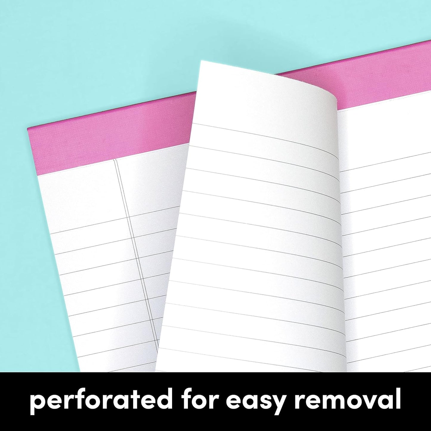 PAPERAGE Lined Legal Pads, (Rainbow), 6 Pack, 50 Sheets Each, Wide/Legal Ruled, Note Pads, Paper, 5 inches x 8 inches
