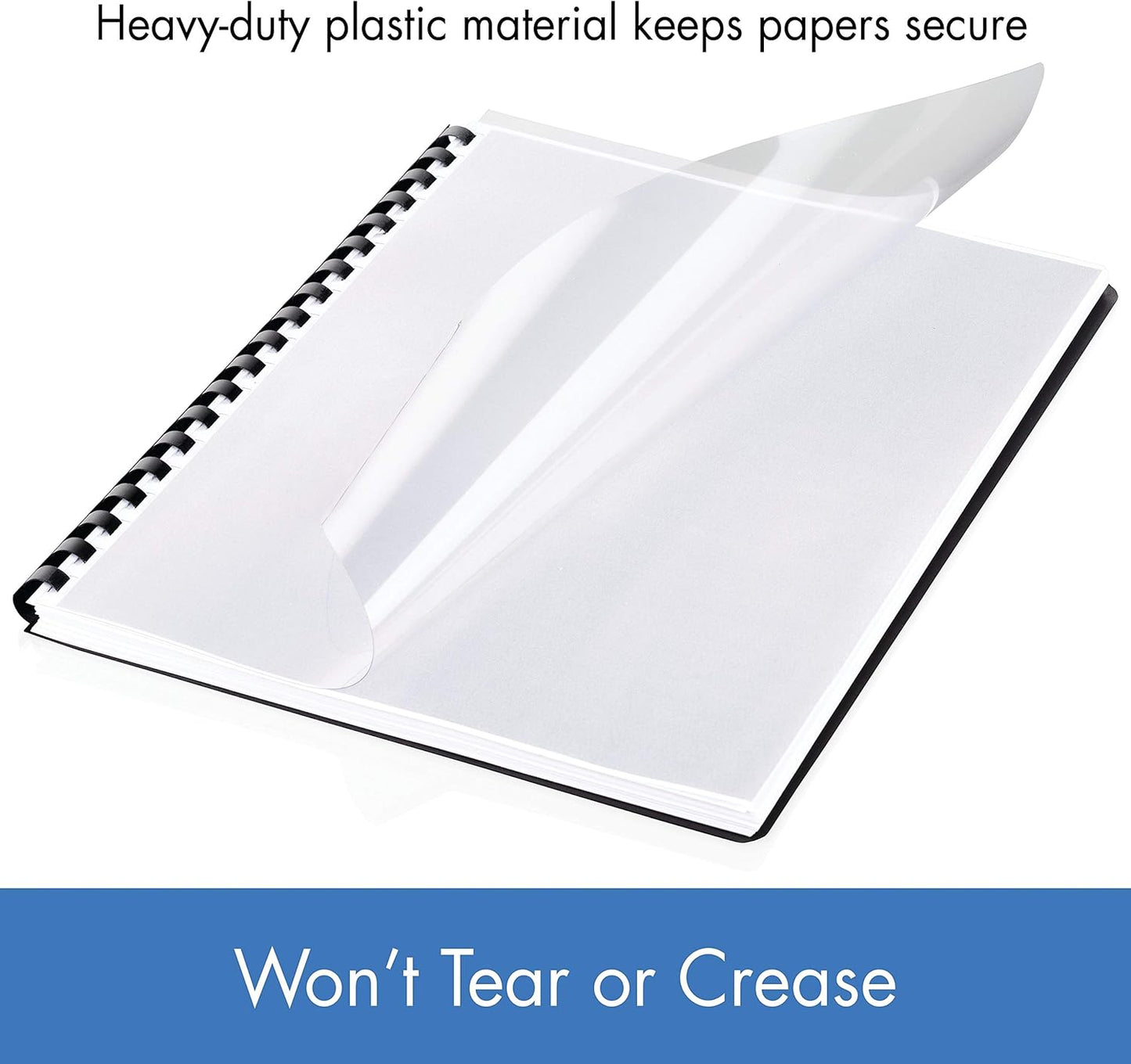 Mead Presentation Report Covers, Clear View, 8-3/4" x 11-1/4", Heavy Duty with Round Corners, 125 Count (4000126)