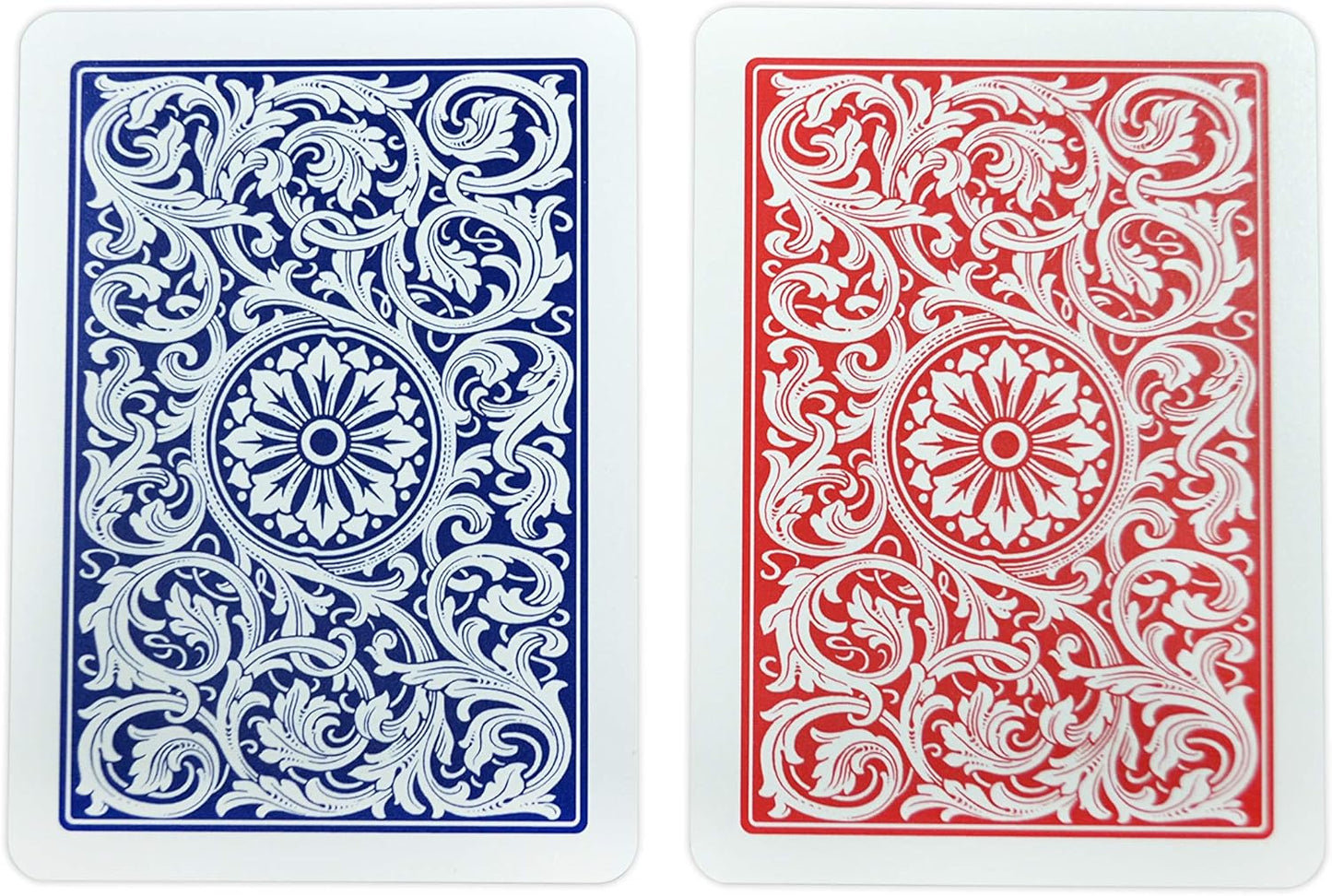 Copag 1546 Design 100% Plastic Playing Cards, Poker Size (Standard) Red/Blue (Jumbo Index, 6 Sets)