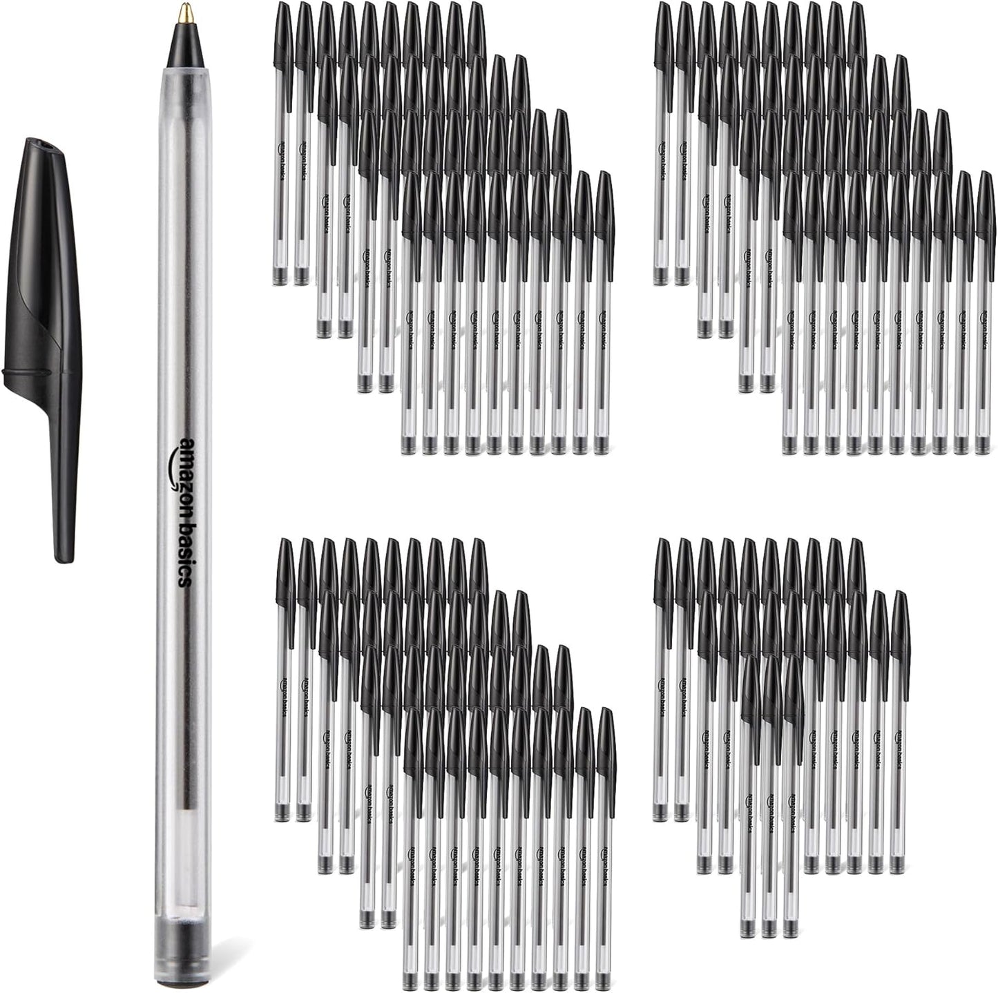 Amazon Basics Ballpoint Pens, Medium Point 1.0mm, Blue Ink, 144-Pack