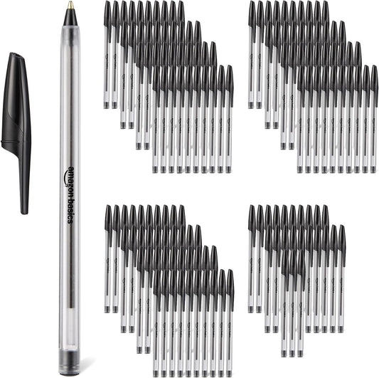Amazon Basics Ballpoint Pens, Medium Point 1.0mm, Blue Ink, 144-Pack