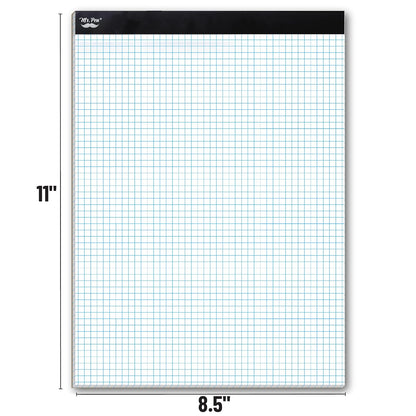 Mr. Pen- Graph Paper Pad, 8.5x11 Inches, 4x4 (4 Squares per Inch), 55 Sheets, Ideal for Math, Graphing and Sketching, Grid Paper for Students, Engineers, Artists