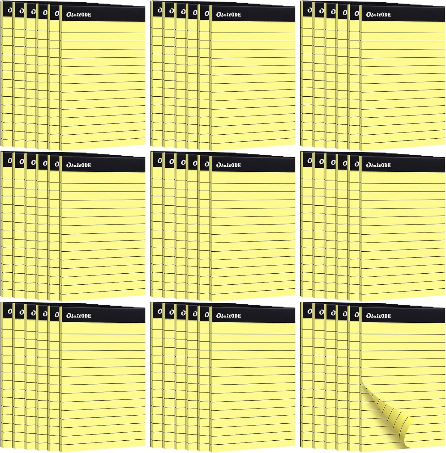 36 Pack Legal Pads Bulk, 5x8 Inch Rainbow Notepad, Note Pads Wide Ruled Perforated Memo Pad for Work Study Daily Note Taking List, Lined Writing Pads Memo Refills Notepads for Office Home School