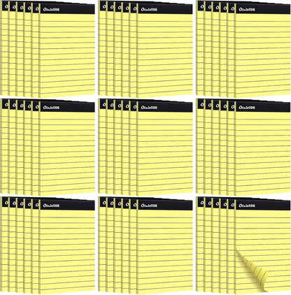 36 Pack Legal Pads Bulk, 5x8 Inch Rainbow Notepad, Note Pads Wide Ruled Perforated Memo Pad for Work Study Daily Note Taking List, Lined Writing Pads Memo Refills Notepads for Office Home School