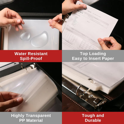 500 Sheet Protectors for 3 Ring Binder, 8.5 x 11 Heavy Duty Clear Plastic Sleeves for Paper, Top Loading Page Protectors, Reinforced 3-Hole Punch, Acid Free Polypropylene, Archival Safe - Office Werks