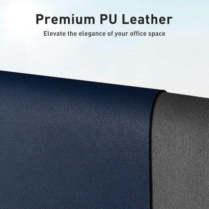 Aothia Leather Office Desk Pad Protector, Non-Slip PU Leather Desk Blotter, Waterproof Laptop Writing Mouse Pad for Office and Home, Black, 31.5" x 15.7" - Colors A
