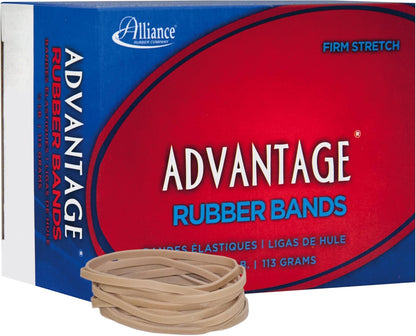 Alliance Rubber 26649 Advantage Rubber Bands Size #64, 1/4 lb Box Contains Approx. 80 Bands (3 1/2" x 1/4", Natural Crepe) Beige