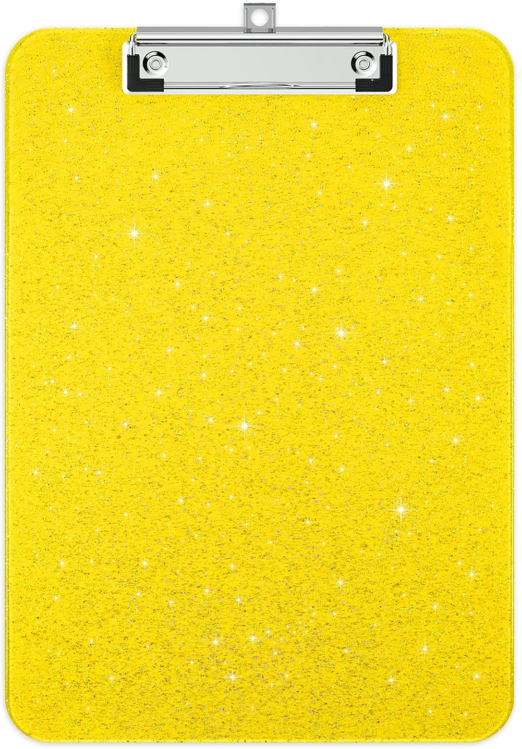 A4 Plastic Glitter Clipboard, Sparkly Pink 12.5 x 9 Letter Size for Classroom, Students, Teacher, Nurse, 8.5 x 11 Clip Board with Low Profile Clip, Office & School Supplies
