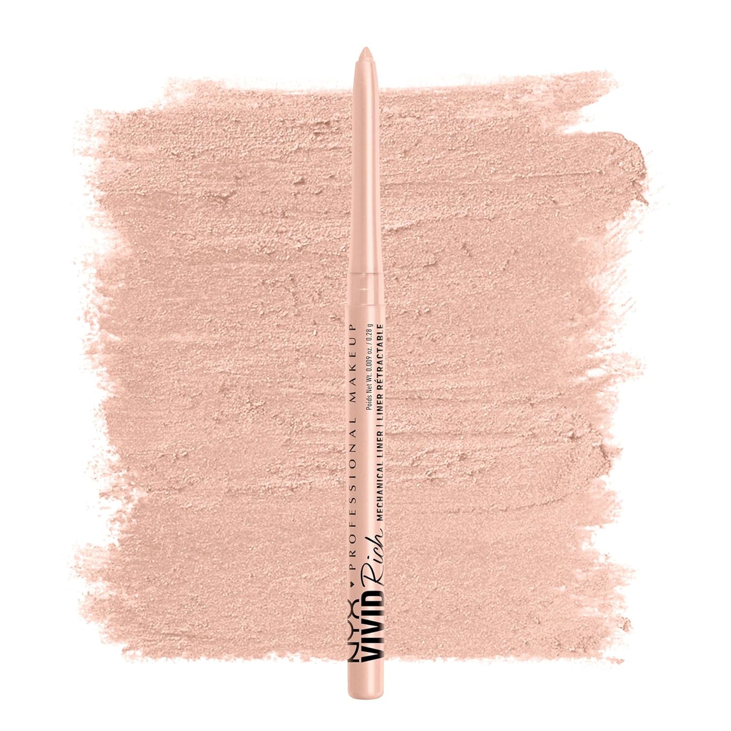 NYX PROFESSIONAL MAKEUP Vivid Rich Mechanical Eye Pencil, Vivid Rich Mechanical, Creamy Retractable Eyeliner - Smokin Topaz, Brown Eyeliner