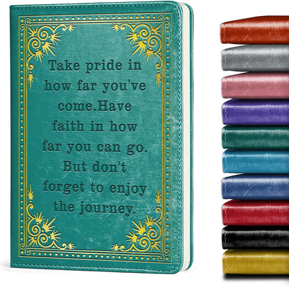 Inspirational Gift Appreciate Lined Journal Notebook Graduation Gift Take Pride In How Far You've Come Writing Notebook Encouragement Gift,1 Pack (Yellow),(Take pride-Yellow)