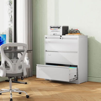 DEVAISE 3 Drawer Mobile File Cabinet Under Desk Office, Fully Assembled Except Casters, Letter/Legal Size, Black
