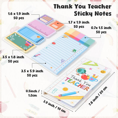 B1ykin Cute Sticky Notes Set - Stay Alive Skeleton Shaped Self-Stick Notes Pad, 550 Sheets Writing Memo Pages Sticky Notepad for Teacher Appreciation Gifts, School Office Supplies (Funny Skeleton) - Colors A