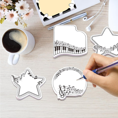 Fancy Land 24 Pads Cute Sticky Notes Self Sticky Notepads for Teachers Classrooms 720 Sheets Memo Pads Teacher Appreciation Nurse End of Year Graduation Gift Home Office Supplies Musical Notes