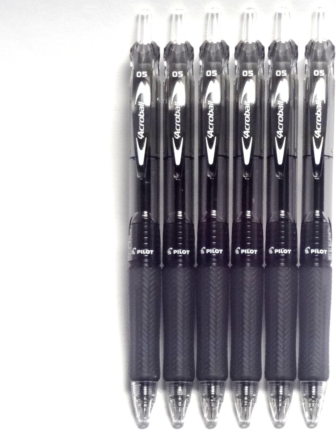 Pilot Acroball Knock Ballpoint Pen, 0.5mm Extra Fine, Black(BAB-15EF-BB), 6 pens per Pack (Japan Import) [Komainu-Dou Original Package]
